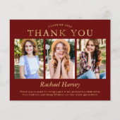 Budget Dark Red Gold 3 Foto Abschluss Vielen Dank (Vorderseite)