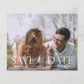 Budget Das Script H Modernes Foto Save the Date (Vorderseite)