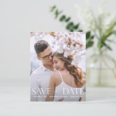 Budget Das Script V Modernes 2 Foto Save the Date (Stehend Vorderseite)