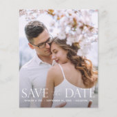 Budget Das Script V Modernes 2 Foto Save the Date (Vorderseite)