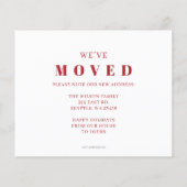 Budget Decke neue Hallen Umzug Holiday Card (Rückseite)