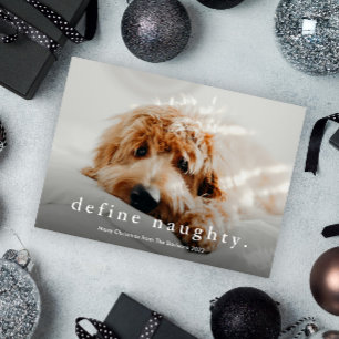 Budget-Definition Naughty Lustige Weihnachtskarte