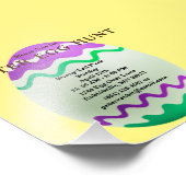 Budget dekorative Eierjagd Ostereier Einladung Fotodruck (Ecke)