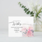 BUDGET Delicate Floral Hochzeit Einladung. (Stehend Vorderseite)