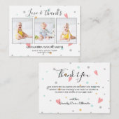 Budget Delikates Foto Baby Danke Karte (Vorne/Hinten)