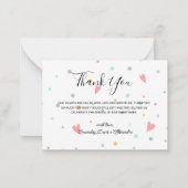 Budget Delikates Foto Baby Danke Karte (Rückseite)