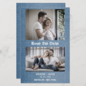 Budget Denim Texture Trendy Verlobt Romantisches F (Vorne/Hinten)