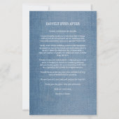 Budget Denim Texture Trendy Verlobt Romantisches F (Rückseite)