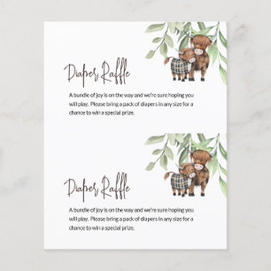 Budget Diaper Raffle Kuh Grüne Karte Center Cut