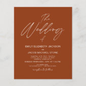 Budget Die Hochzeit der Terracotta Moderne Typogra (Vorderseite)