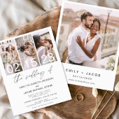 Budget Die Hochzeit von Foto Collage White Wedding Flyer