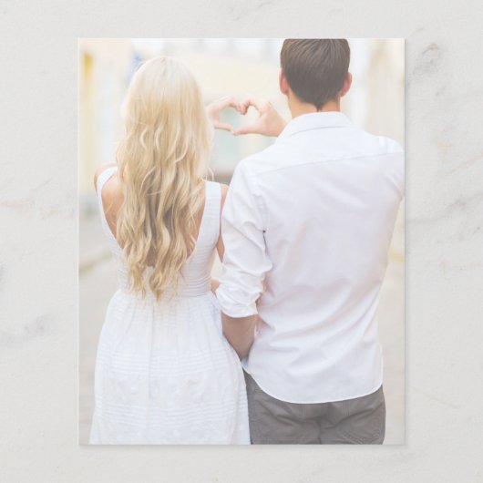 Budget Die Hochzeit von Foto Minimalistische Typog Flyer (Hinten)