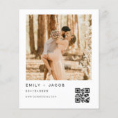 Budget Die Hochzeit von Foto QR-Code Einladung (Rückseite)