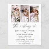 Budget Die Hochzeit von Foto QR-Code Elegant Flyer (Vorne)