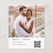 Budget Die Hochzeit von Minimalistischem QR-Code S (Rückseite)