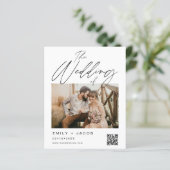 Budget Die Hochzeit von QR-Code Modernes Foto (Stehend Vorderseite)