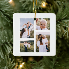 Budget Die schönste Zeit Weihnachten Multi-Foto Keramikornament