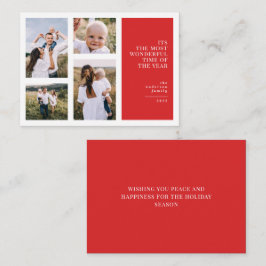 Budget Die schönste Zeit Weihnachten Multi-Foto Mitteilungskarte