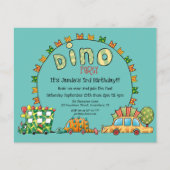 Budget Dino Cars Dinosaurier Boys Geburtstagseinla (Vorderseite)