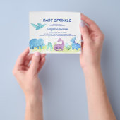 Budget Dinosaur Baby Sprinkle Niedliche Einladung Flyer (Gruppe)