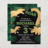 Budget Dinosaur Kinder Dino Trex Geburtstagseinlad (Vorne/Hinten)