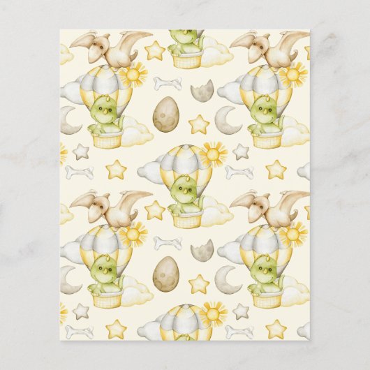 Budget Dinosaur Thema Kinderdusche (Rückseite)