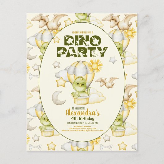 Budget Dinosaur Thema Kinderdusche (Vorderseite)