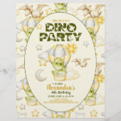 Budget Dinosaur Thema Kinderdusche Flyer (Vorne)