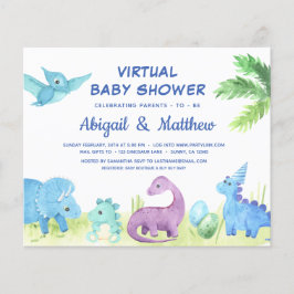 BUDGET Dinosaur Virtual Baby Dusche Einladung