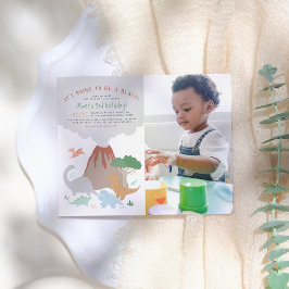 Budget Dinosaur & Volcano Boy Foto Geburtstagspart