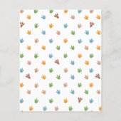 Budget Dinosaurier Rawi seine Junge Baby Dusche ei Flyer (Hinten)