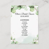 Budget Dirty Minds Brautparty Game Cards Begleitkarte (Rückseite)