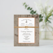 Budget Dockside Rope Rustic Hochzeit Einladung (Stehend Vorderseite)
