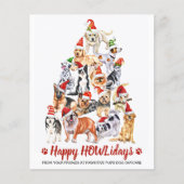 Budget Dog Lover Pet Weihnachtskarte (Vorderseite)