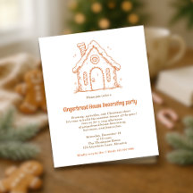 Budget Doodle Gingerbread House Decorating invite