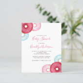 BUDGET Doughnut Baby Shower Einladung (Stehend Vorderseite)