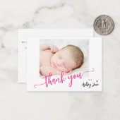 Budget Drehbuch Foto Babydusche Vielen Dank Mitteilungskarte (Vorderseite/Rückseite Beispiel)