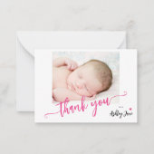 Budget Drehbuch Foto Babydusche Vielen Dank Mitteilungskarte (Vorderseite)