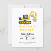 Budget Drei & Gravur Geburtstagsparty Einladung (Vorderseite)