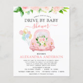 Budget Drive by Baby Dusche Blütenrot pink Flyer (Vorne)