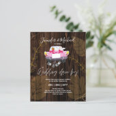 Budget Drive BY Wedding Einladungen - Cartoon Coup (Stehend Vorderseite)