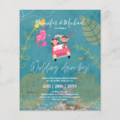 Budget Drive BY Wedding Einladungen - Cartoon Coup (Vorderseite)