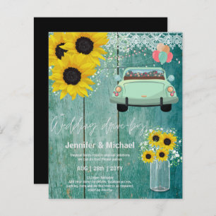 Budget Drive BY Wedding Einladungen - Cartoon Coup