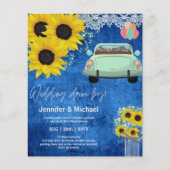 Budget Drive BY Wedding Einladungen - Cartoon Coup (Vorderseite)