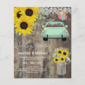 Budget Drive BY Wedding Einladungen - Cartoon Coup (Vorderseite)