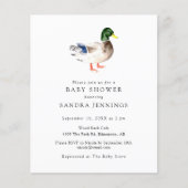 Budget Duck Baby Shower 2-seitige Registrierung QR (Vorderseite)