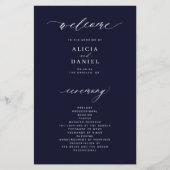 Budget dunkel Mitternacht blaues elegantes Hochzei (Vorderseite)