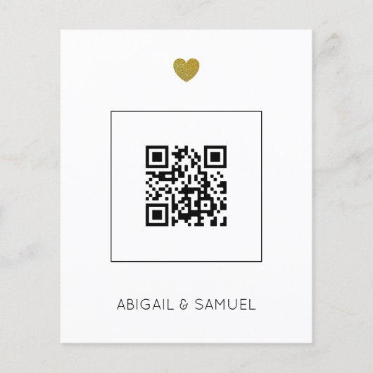 Budget Dunkelgrau QR Code Alles in einer Hochzeit (Vorderseite)