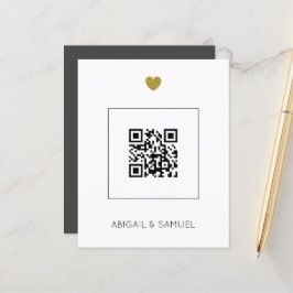 Budget Dunkelgrau QR Code Alles in einer Hochzeit