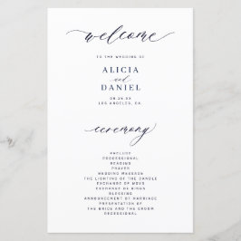 Budget dunkle Marine und weiß elegantes Hochzeitsp